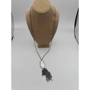 Kendra Scott Rayne Long Pendant Necklace Ivory Mother Of Pearl